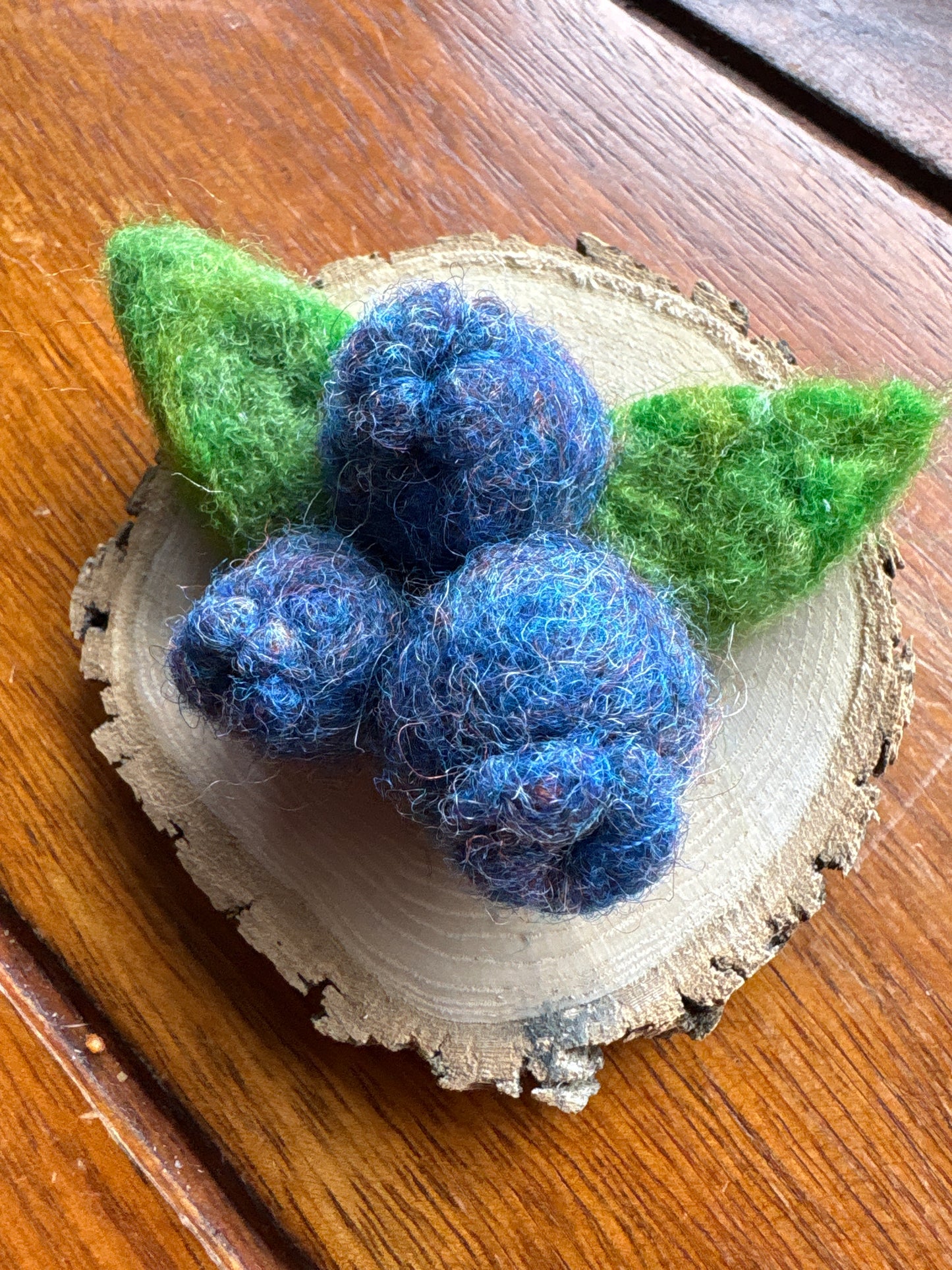 Blueberry Felted/ Wood/ Magnet