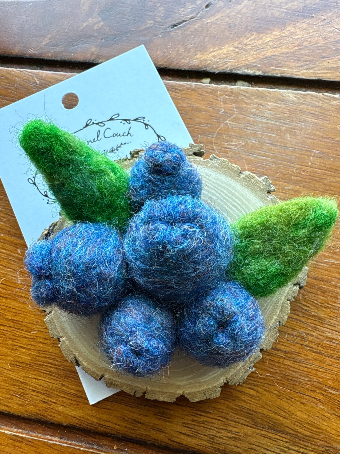 Blueberry Felted/ Wood/ Magnet